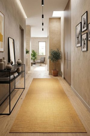 Doğal Hasır Dokulu Veranda Jüt Görünüm Sisal İç ve Dış Mekan Özel Ölçü Kesme Yolluk Natural Halı Vn20