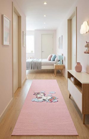 Frenda Home Unıcorn Yolluk Pembe Halısı