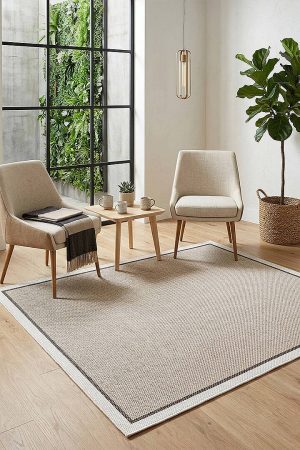 Natura Sisal Hasır Görünümlü Çift Bordürlü Halı Ntr22