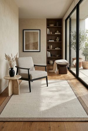Natura Sisal Hasır Görünümlü Çift Bordürlü Halı Ntr23