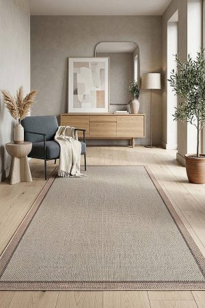 Natura Sisal Hasır Görünümlü Çift Bordürlü Halı Ntr24