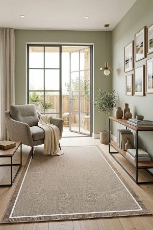 Natura Sisal Hasır Görünümlü Çift Bordürlü Halı Ntr28