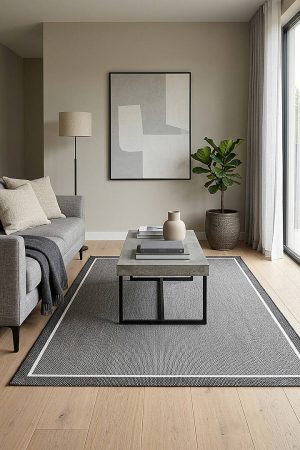 Natura Sisal Hasır Görünümlü Çift Bordürlü Halı Ntr29