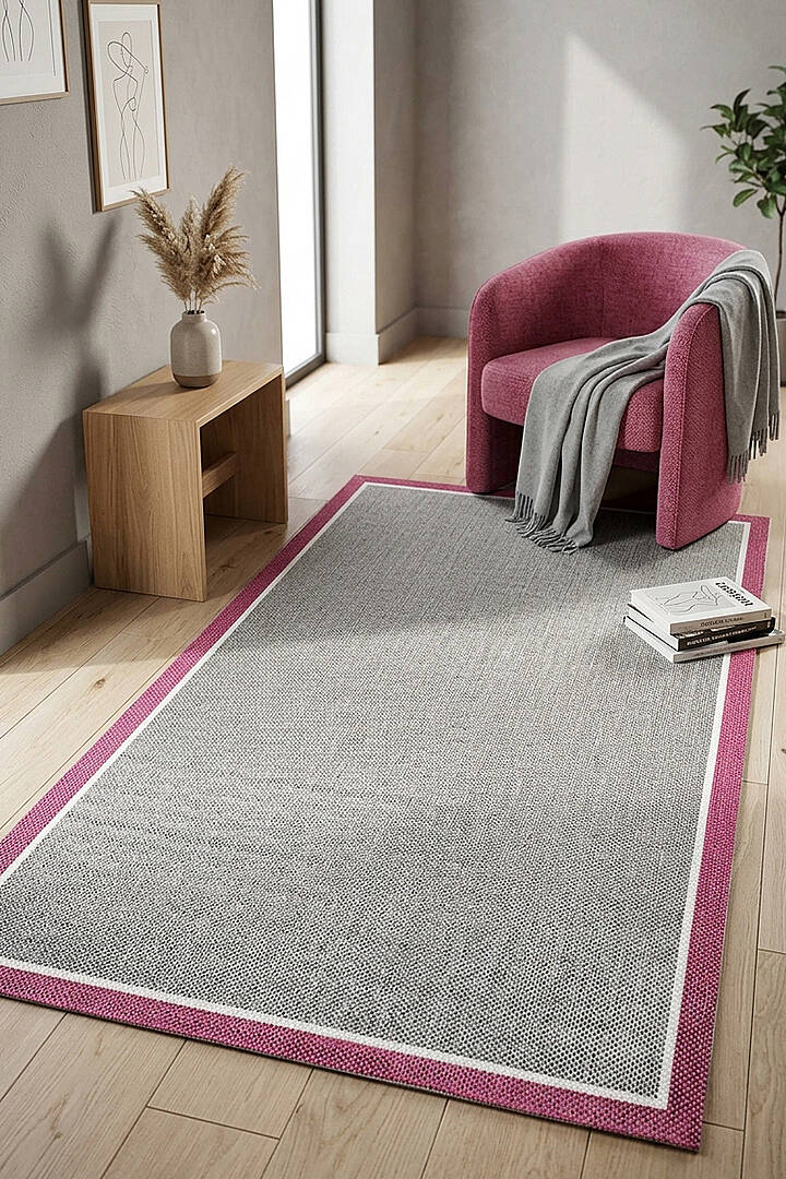Natura Sisal Hasır Görünümlü Çift Bordürlü Halı Ntr32