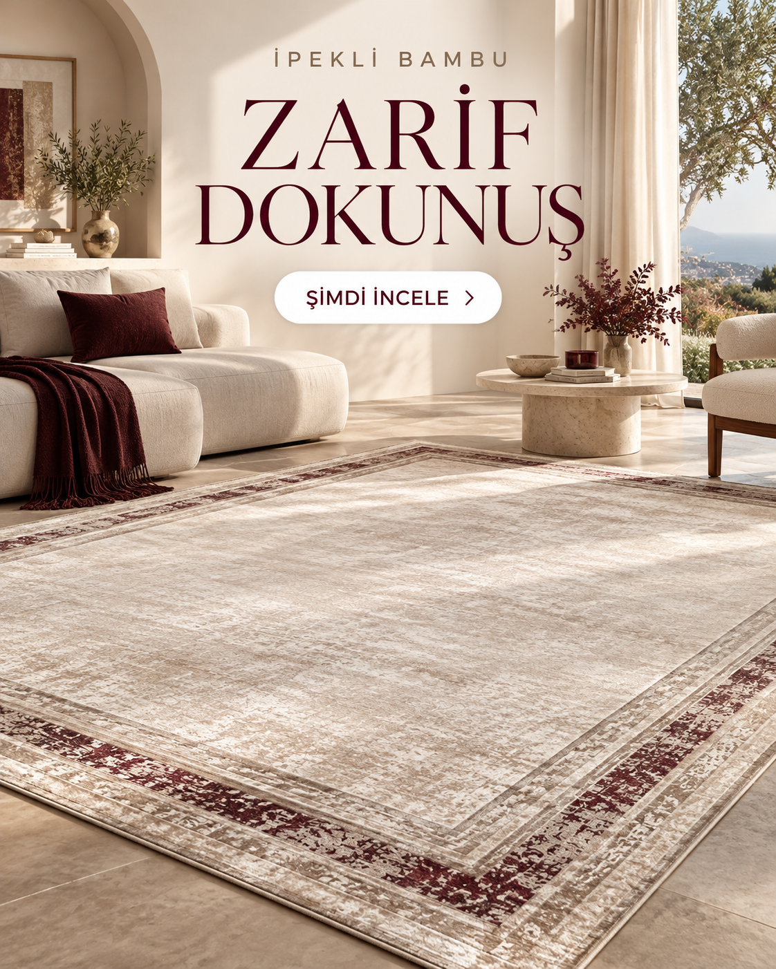İpekli Bambu halı